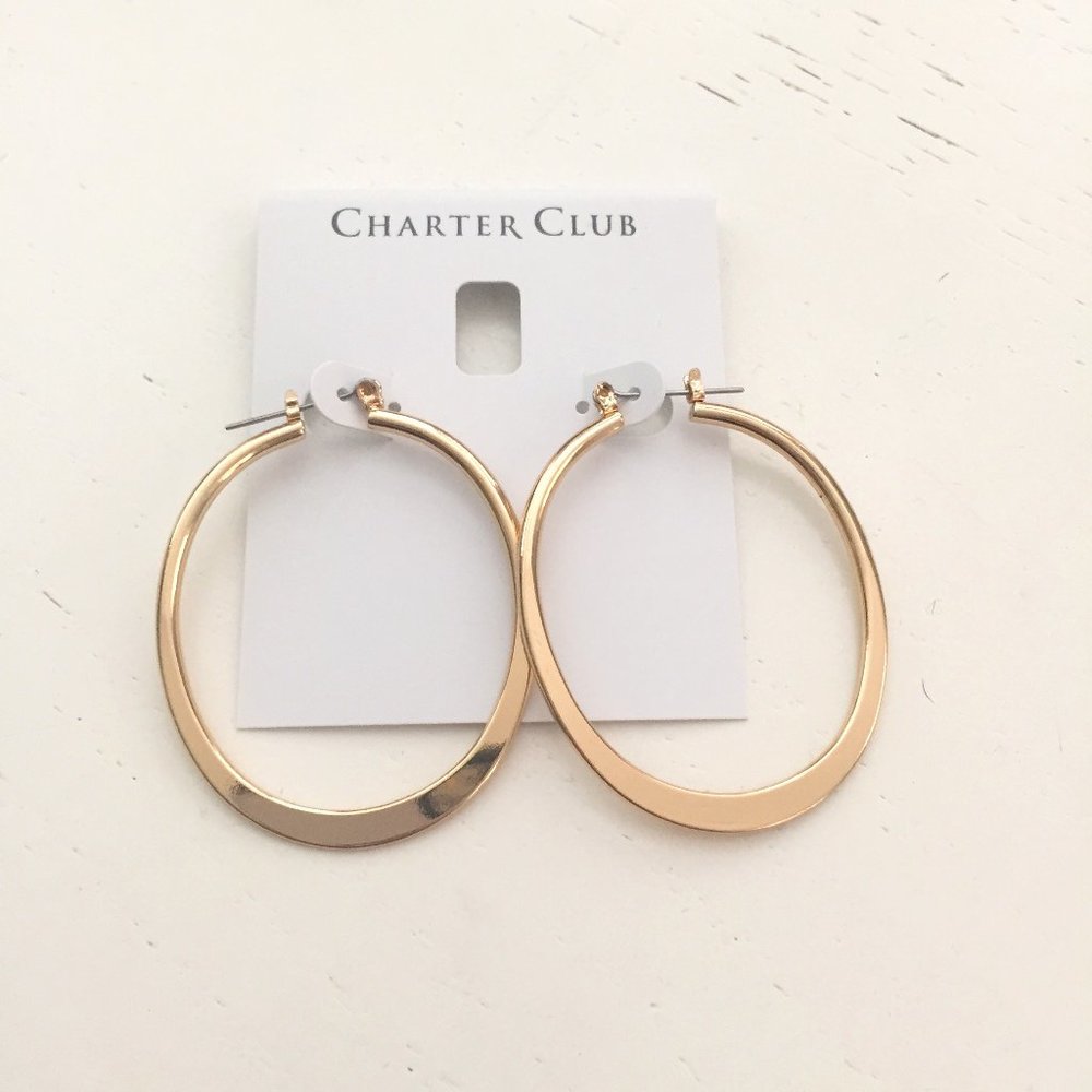 Charter Club Gold Hoop Earrings